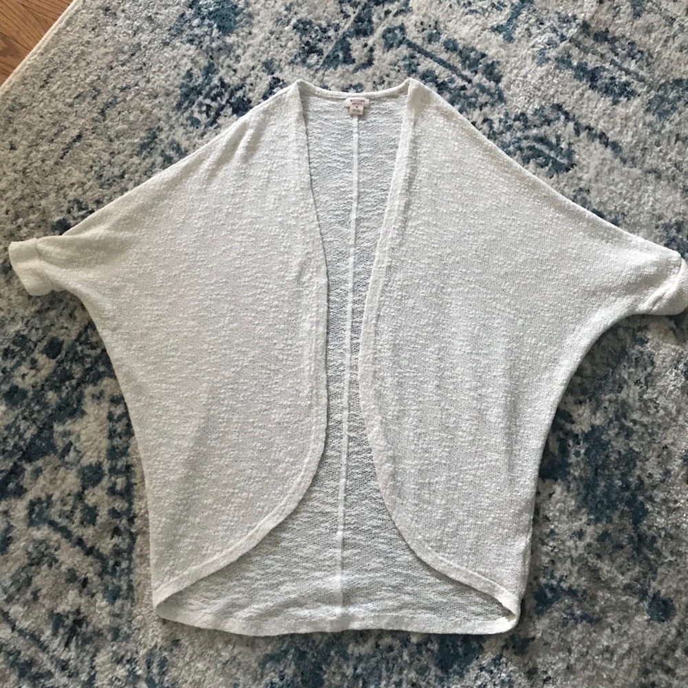 Mossimo Women’s White Sweater Shrug Size M